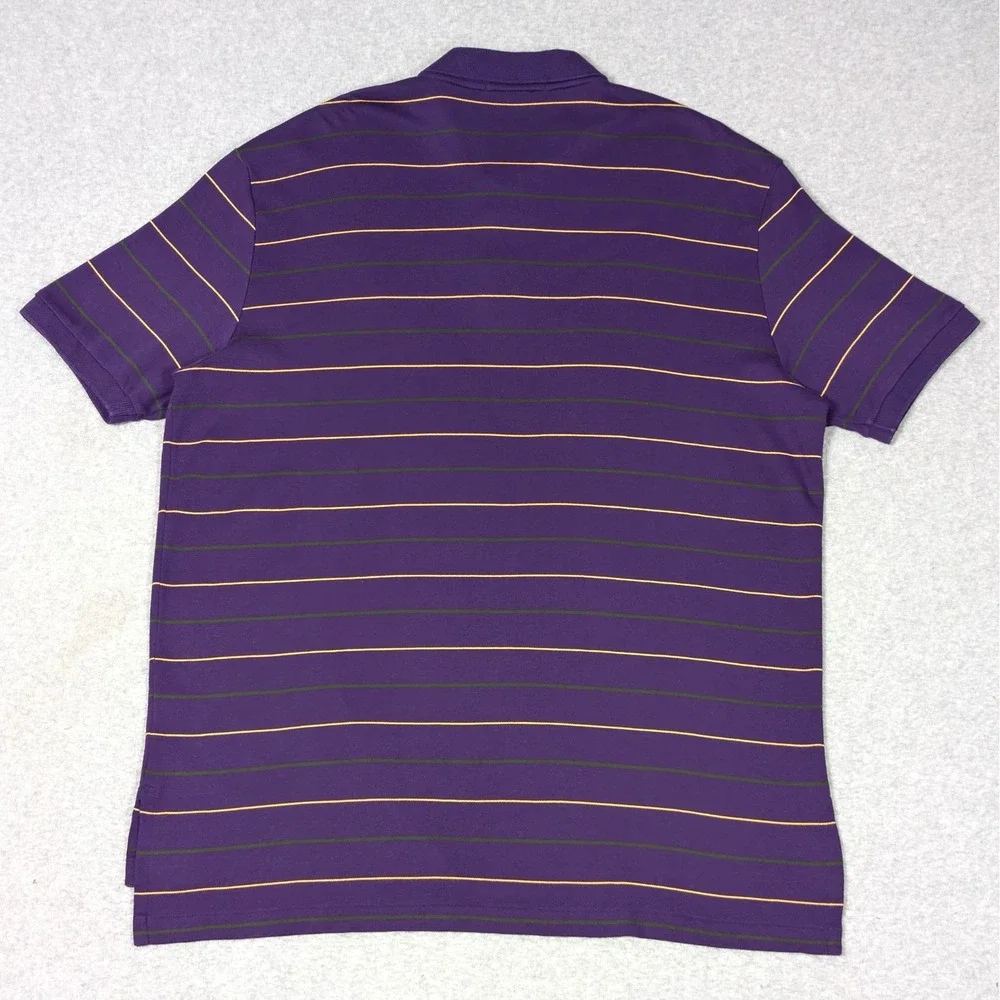 Polo Ralph Lauren Mens Polo Shirt Size XL Soft Cotton Purple Yellow Green